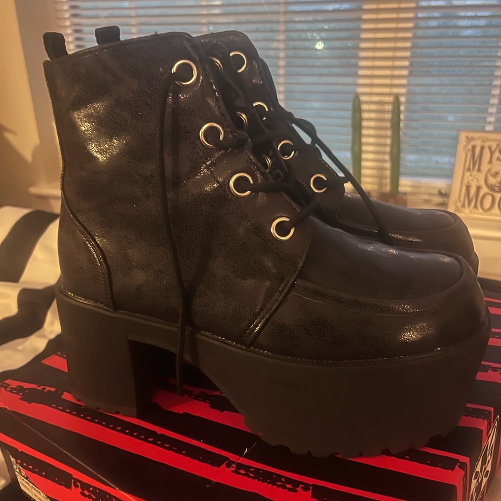 T.U.K Nosebleed vegan leather boots